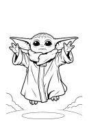 Baby Yoda kleurplaat 21